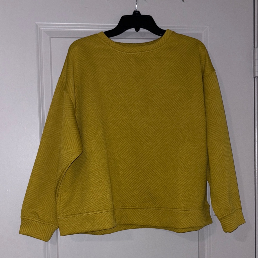 Mustard Yellow Women's Crew Neck Sweater